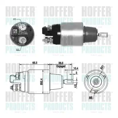 Тяговое реле, стартер 46265 HOFFER