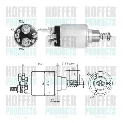 Тяговое реле, стартер 46275 HOFFER