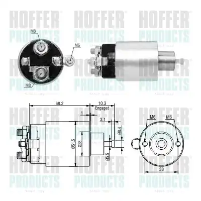 Тяговое реле, стартер 46280 HOFFER