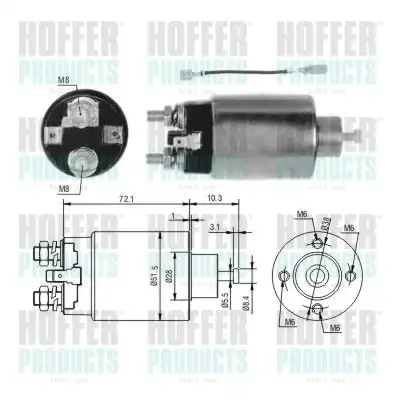 Тяговое реле, стартер 46282 HOFFER