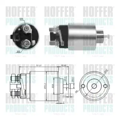 Тяговое реле, стартер 46285 HOFFER