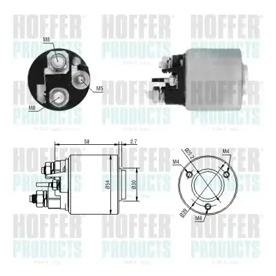 Тяговое реле, стартер 46288 HOFFER