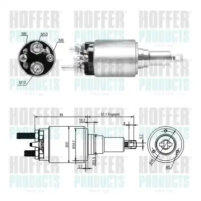 Тяговое реле, стартер 46290 HOFFER