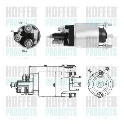 Тяговое реле, стартер 46291 HOFFER