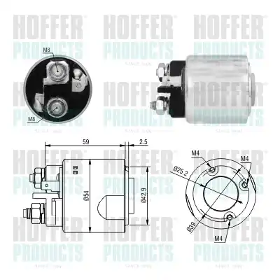 Тяговое реле, стартер 46295 HOFFER