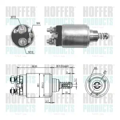 Тяговое реле, стартер 46312 HOFFER