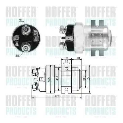 Тяговое реле, стартер 46321 HOFFER