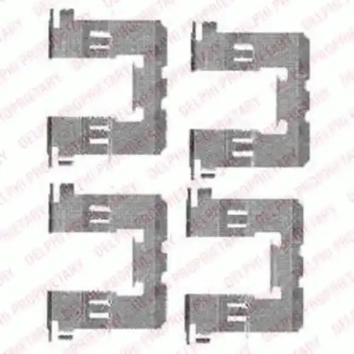 Комплектующие, колодки дискового тормоза LX0453 DELPHI