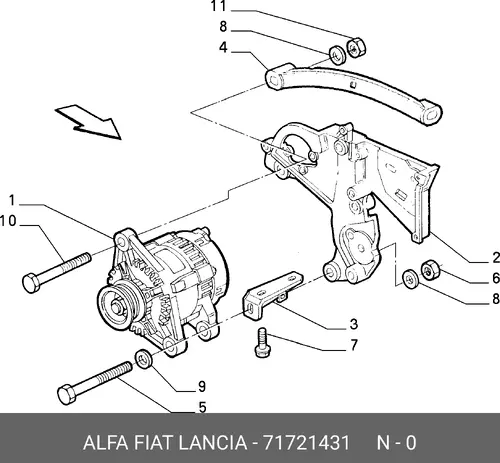 Генератор LANCIA 71721431
