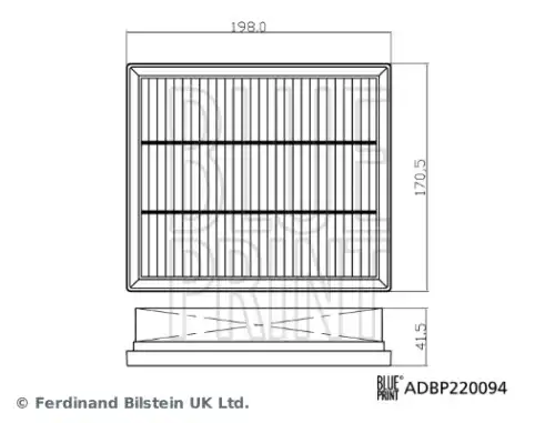 Фильтр воздушный BLUE PRINT ADBP220094