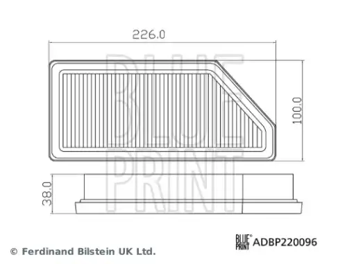 Фильтр воздушный BLUE PRINT ADBP220096