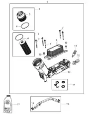 Масляный радиатор JEEP 68105583AE