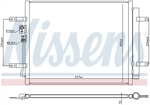 Конденсатор, кондиционер 940931 NISSENS
