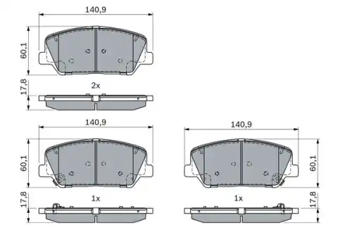 Тормозные колодки дисковые BOSCH 0 986 424 491
