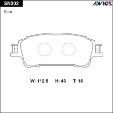 Дисковые тормозные колодки ADVICS SN202