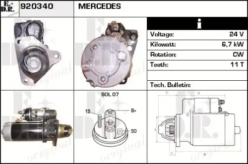 Стартер EDR 920340