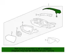 КРЫШКА ЗЕРКАЛА ДВЕРИ 87616AA000 HYUNDAI