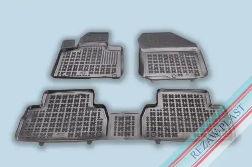 Коврики в салон REZAW-PLAST 201621 Hyundai Santa Fe 2018-2020 3 шт., черный