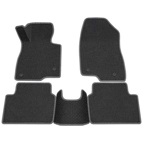 Коврики в салон REZKON 9223010202 Mazda 3 2013-2019 4 шт., серый черный