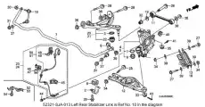 Тяга стабилизатора ACURA 52321SJA003
