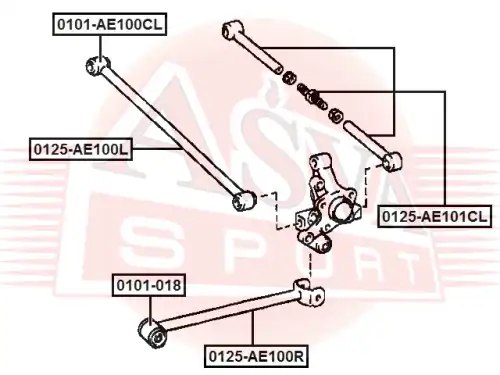 Рычаг подвески ASVA 0125-AE101CL