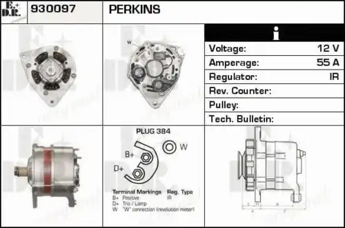 генератор Ford 930097 EDR