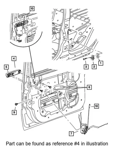 Ручка двери JEEP 55394237AI