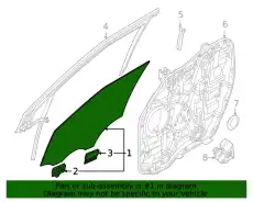 GLASS ASSY-FRONT DOOR,LH 82410R0230 KIA
