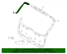 TRIM ASSY-TAIL GATE FRAME SIDE 81730AR000OCW HYUNDAI