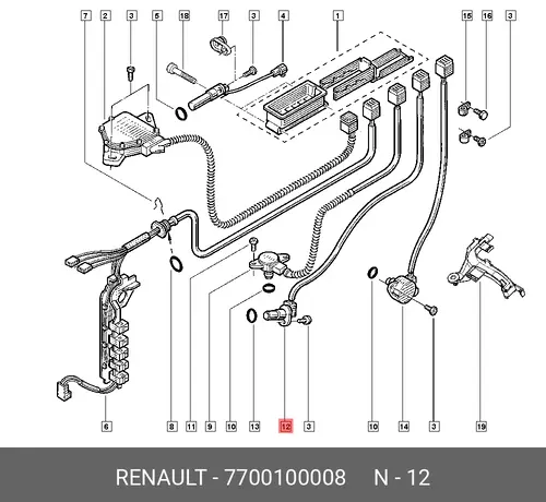 ДАТЧИК СКОРОСТИ 7700100008 RENAULT