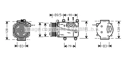 компрессор кондиционера Ford FDAK082 AVA