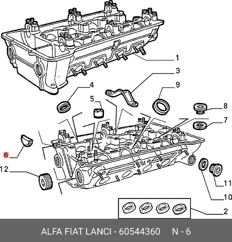 Прокладка ГБЦ LANCIA 60544360