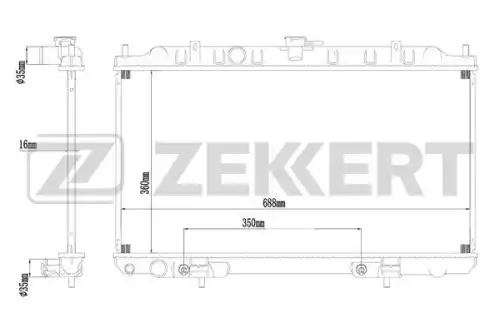 Радиатор системы охлаждения двигателя ZEKKERT MK-1013