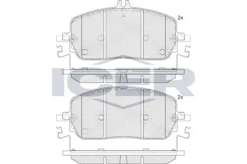 Тормозные колодки дисковые ICER 182425