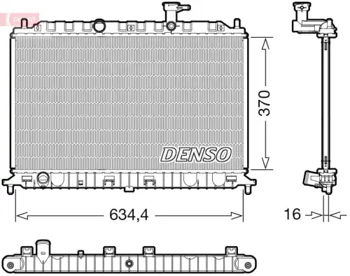 Радиатор системы охлаждения двигателя DENSO DRM43009