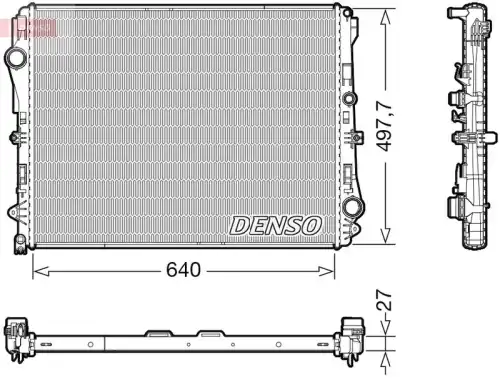 Радиатор системы охлаждения двигателя DENSO DRM17116