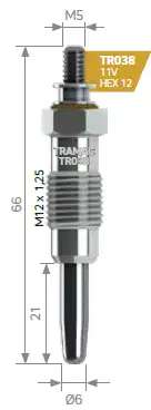 Свеча накаливания TRAMAC TR038