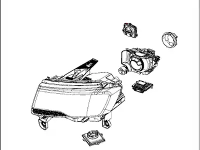 Стекло фары JEEP 68144708AD