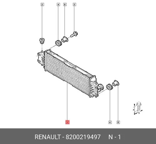 Интеркулер RENAULT 8200219497