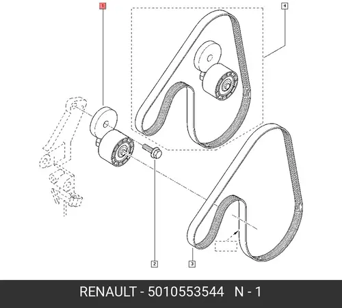ролик натяжной IVEC 5010553544 RENAULT