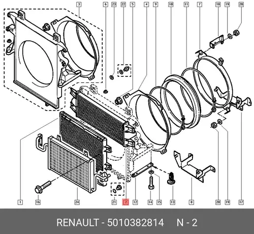 Интеркулер RENAULT 5010382814