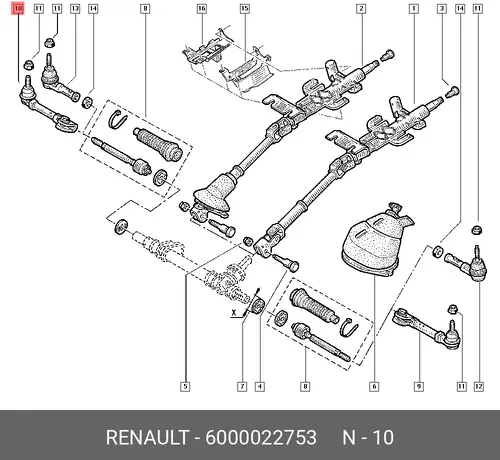 Рулевой наконечник RENAULT 6000022753