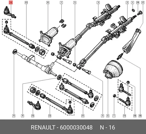 Рулевой наконечник RENAULT 6000030048