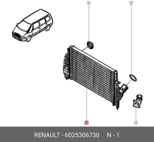 Интеркулер RENAULT 6025306730