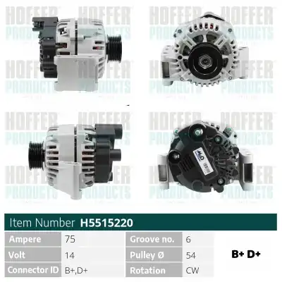Генератор HOFFER H5515220