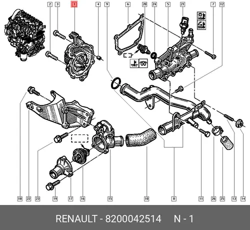 помпа Ren 8200042514 RENAULT