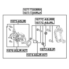 Суппорт тормозной FEBEST 1077-T300RLH