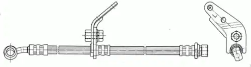 шланг тормозной перед. прав. Hond 512573 CEF