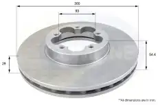 Тормозной диск COMLINE ADC1232V вентилируемый , передняя ось