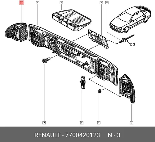 Фара RENAULT 7700420123